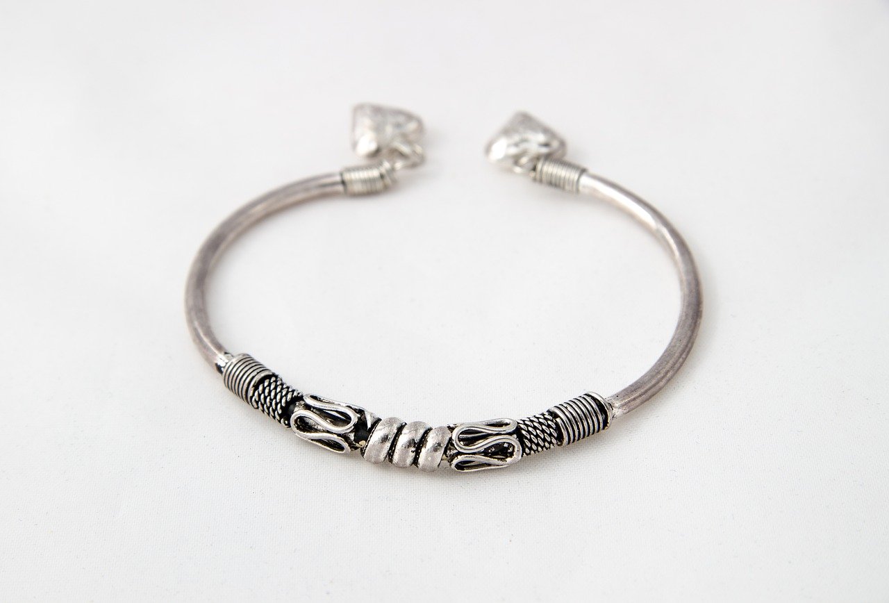 bracelet, metal, silver